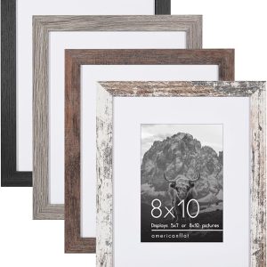 Americanflat Rustic 8x10 Picture Frame Set of 4