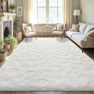 LOCHAS Ultra Soft Indoor Modern Area Rugs Fluffy Living Room Carpets