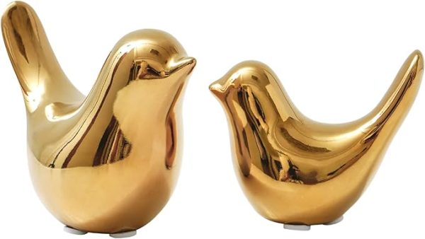 Notakia Gold Home Decor Small Birds Statues Modern Style Decorative